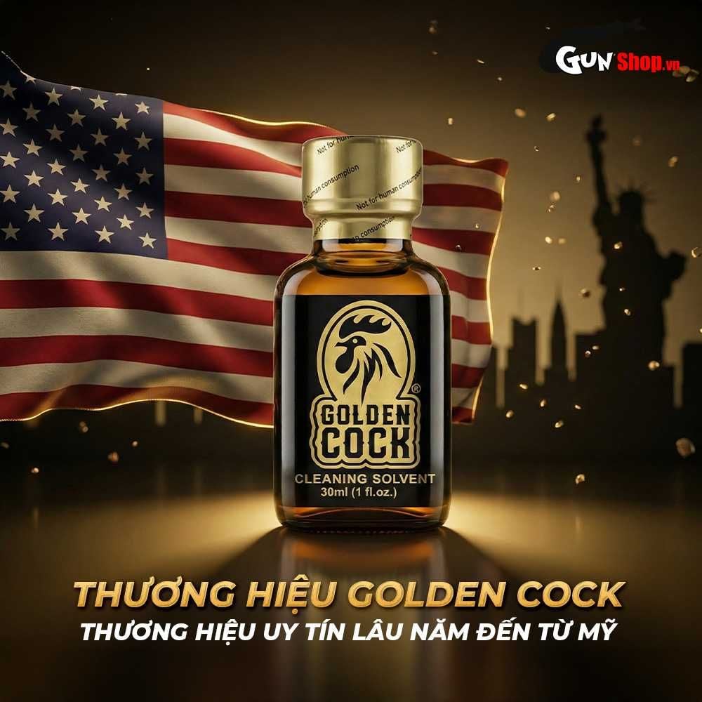 Chai hít tăng khoái cảm Popper DS USA Golden Cock Original - Chai 30ml