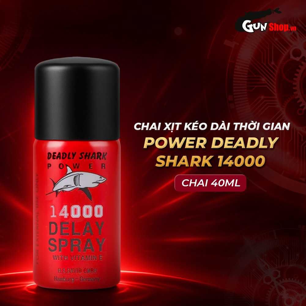 Chai xịt Power Deadly Shark 14000 kéo dài thời gian - Chai 40ml