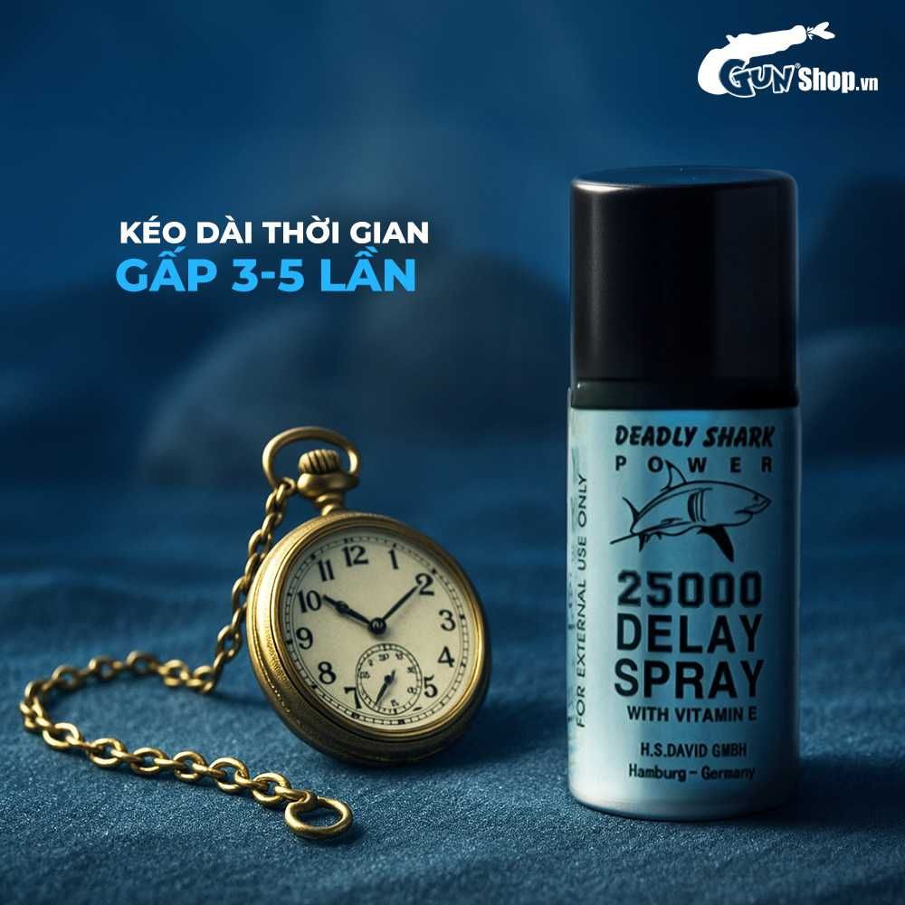 Chai xịt Power Deadly Shark 25000 kéo dài thời gian - Chai 40ml