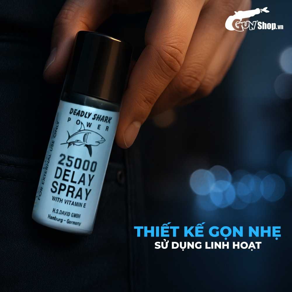 Chai xịt Power Deadly Shark 25000 kéo dài thời gian - Chai 40ml