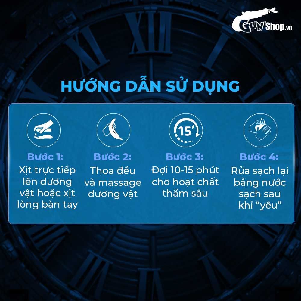 Chai xịt Power Deadly Shark 25000 kéo dài thời gian - Chai 40ml