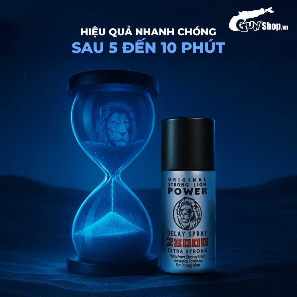 Chai xịt Power Strong Lion 28000 kéo dài thời gian - Chai 45ml