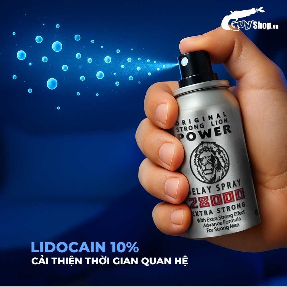 Chai xịt Power Strong Lion 28000 kéo dài thời gian - Chai 45ml