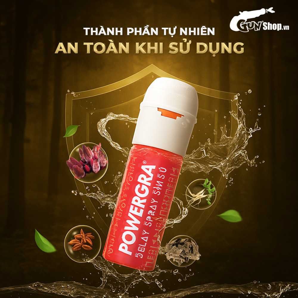 Chai xịt Powergra Delay Spray Sìn Sú kéo dài thời gian - Chai 12ml