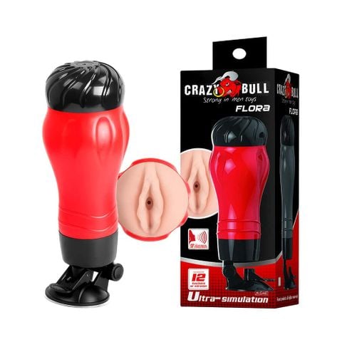 Âm đạo giả đa năng Baile Crazy Bull Red Flora (đỏ thẳng)
