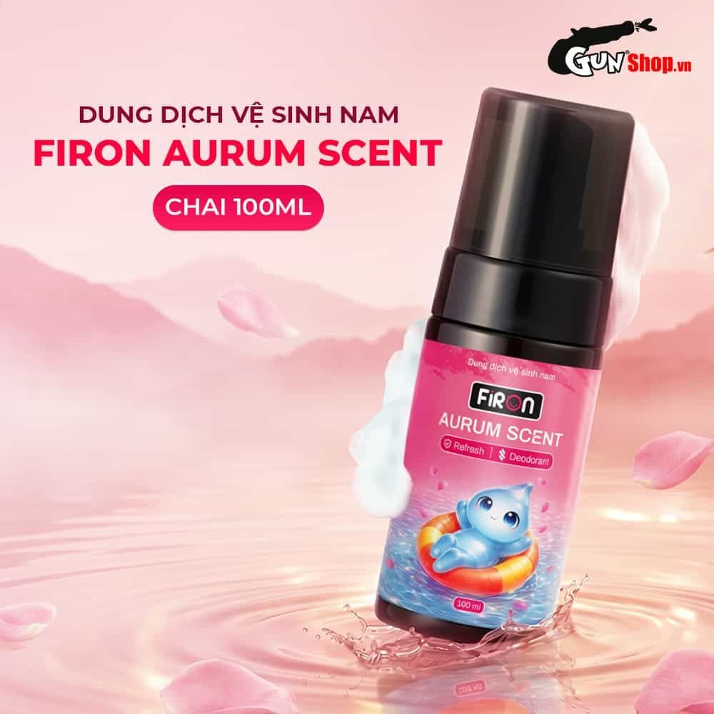 Dung dịch vệ sinh nam Firon Aurum Scent 100ml - Dạng bọt, hương nước hoa cao cấp