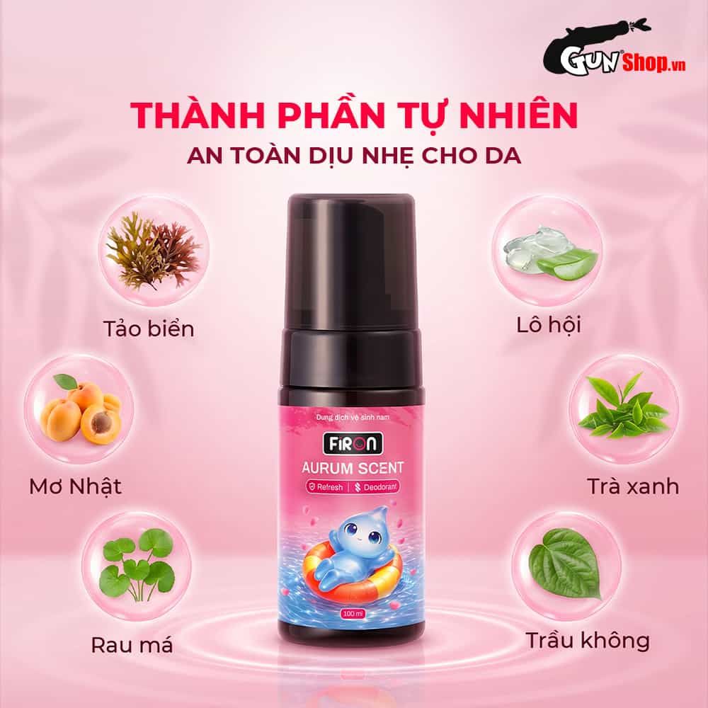 Dung dịch vệ sinh nam Firon Aurum Scent 100ml - Dạng bọt, hương nước hoa cao cấp
