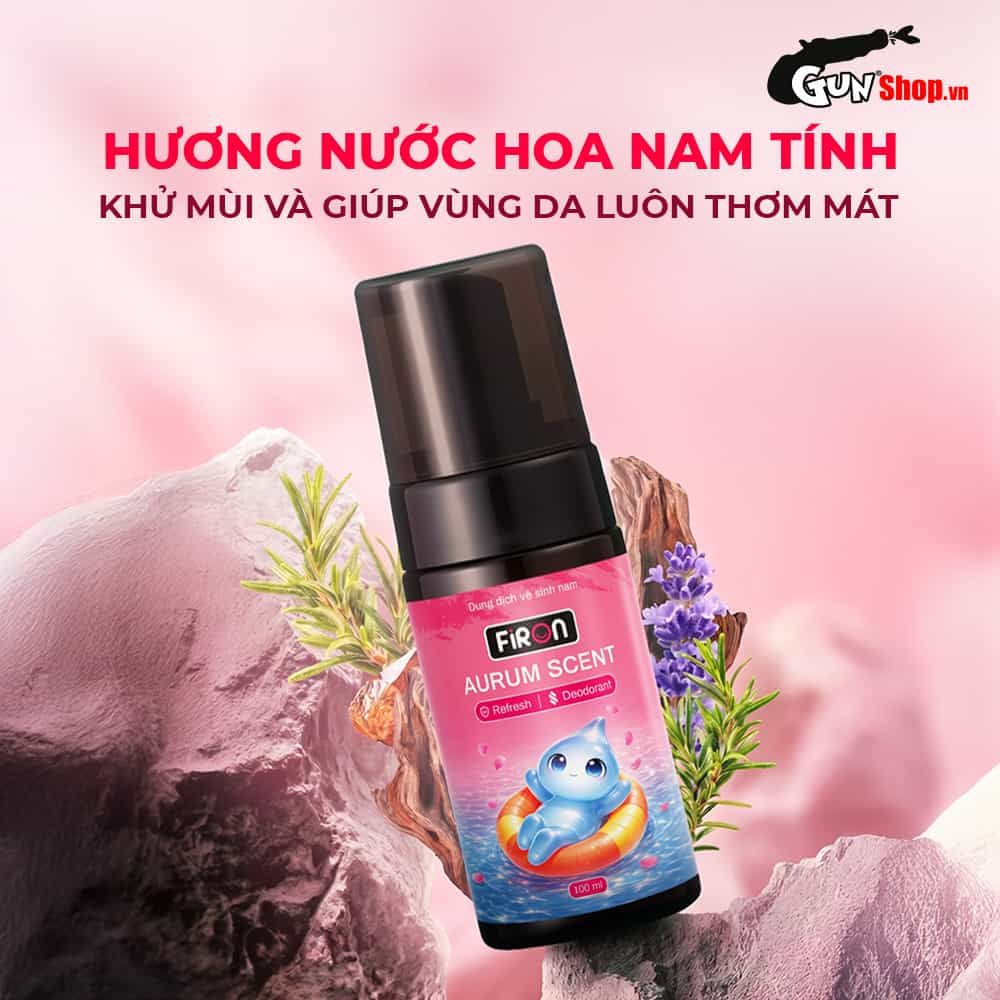 Dung dịch vệ sinh nam Firon Aurum Scent 100ml - Dạng bọt, hương nước hoa cao cấp