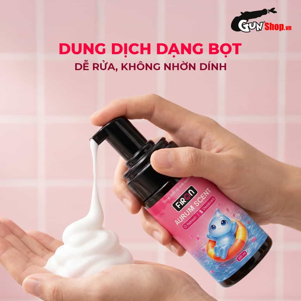 Dung dịch vệ sinh nam Firon Aurum Scent 100ml - Dạng bọt, hương nước hoa cao cấp
