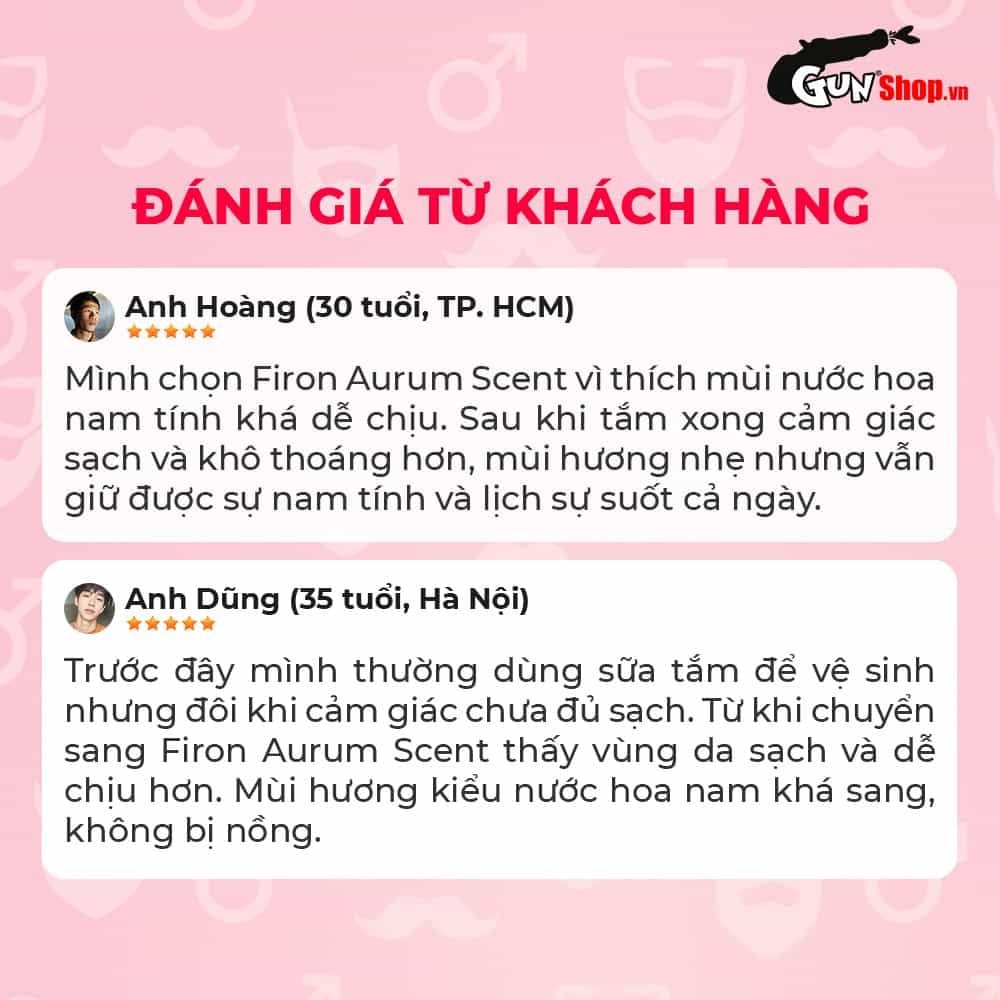 Dung dịch vệ sinh nam Firon Aurum Scent 100ml - Dạng bọt, hương nước hoa cao cấp