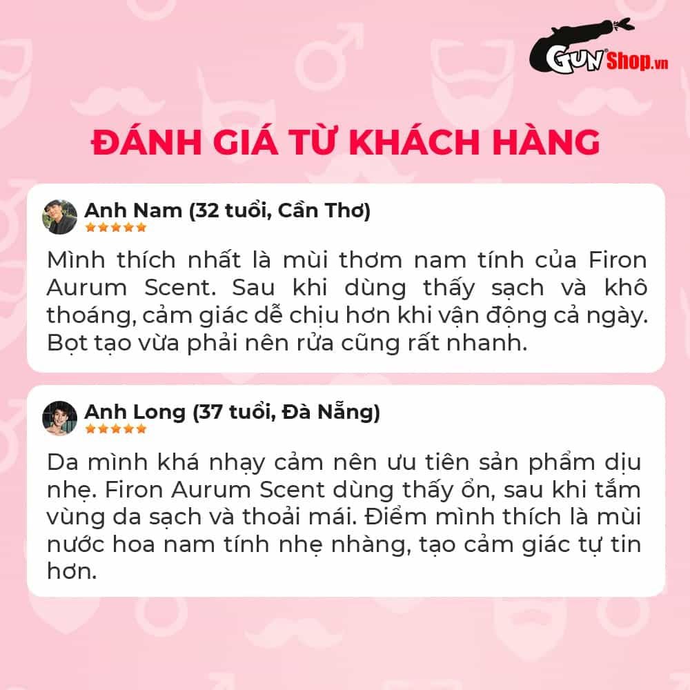 Dung dịch vệ sinh nam Firon Aurum Scent 100ml - Dạng bọt, hương nước hoa cao cấp