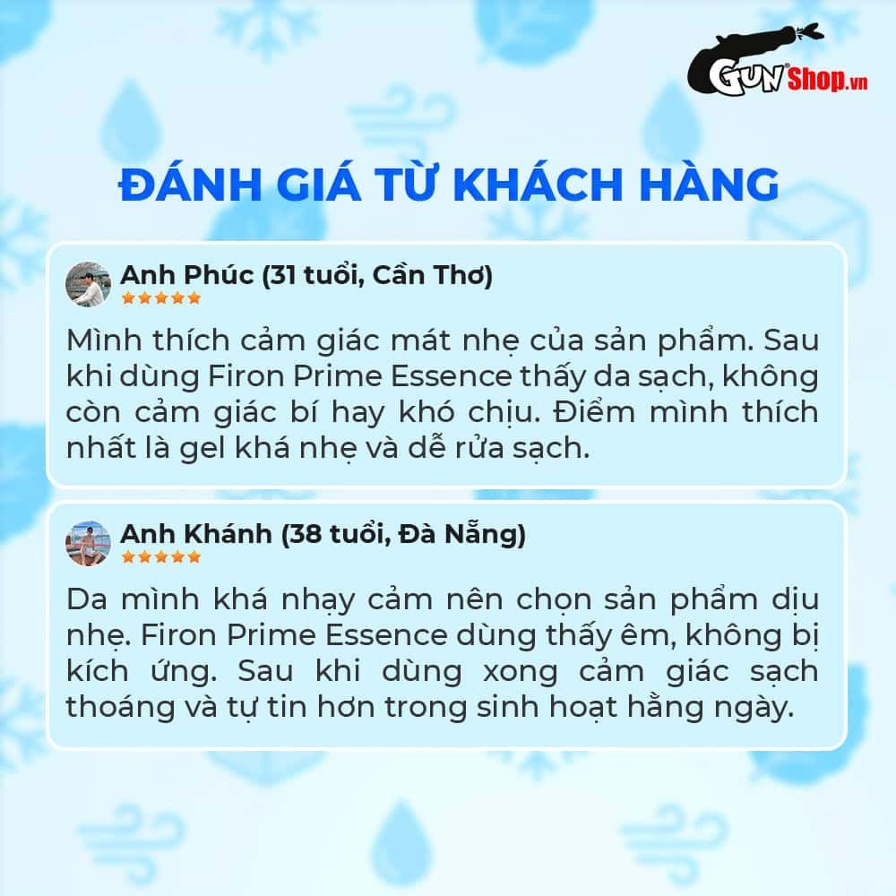 Dung dịch vệ sinh nam Firon Prime Essence 100ml - Dạng bọt, hương bạc hà tươi mát