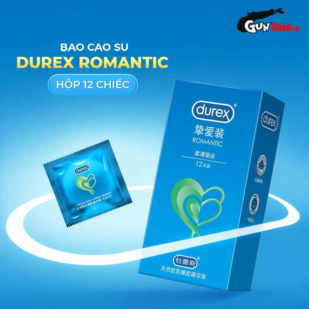 Bao cao su Durex Romantic - Mềm và mỏng - Hộp 12 cái