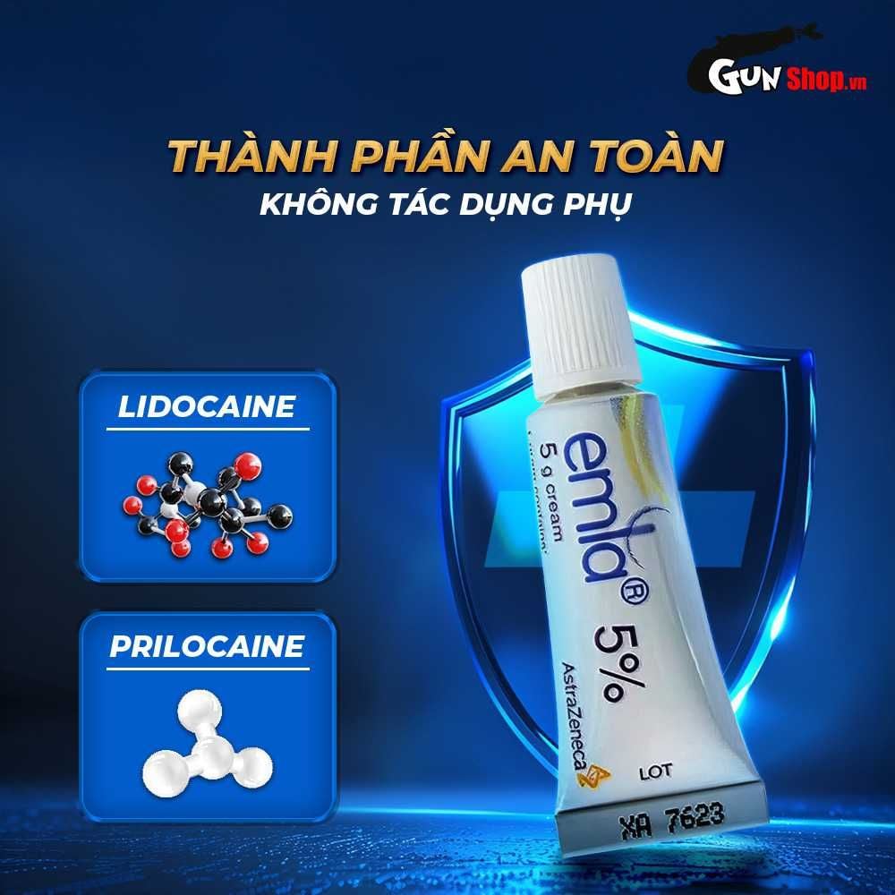 Gel bôi Emla Cream 5% - Chống xuất tinh sớm - Chai 5gr