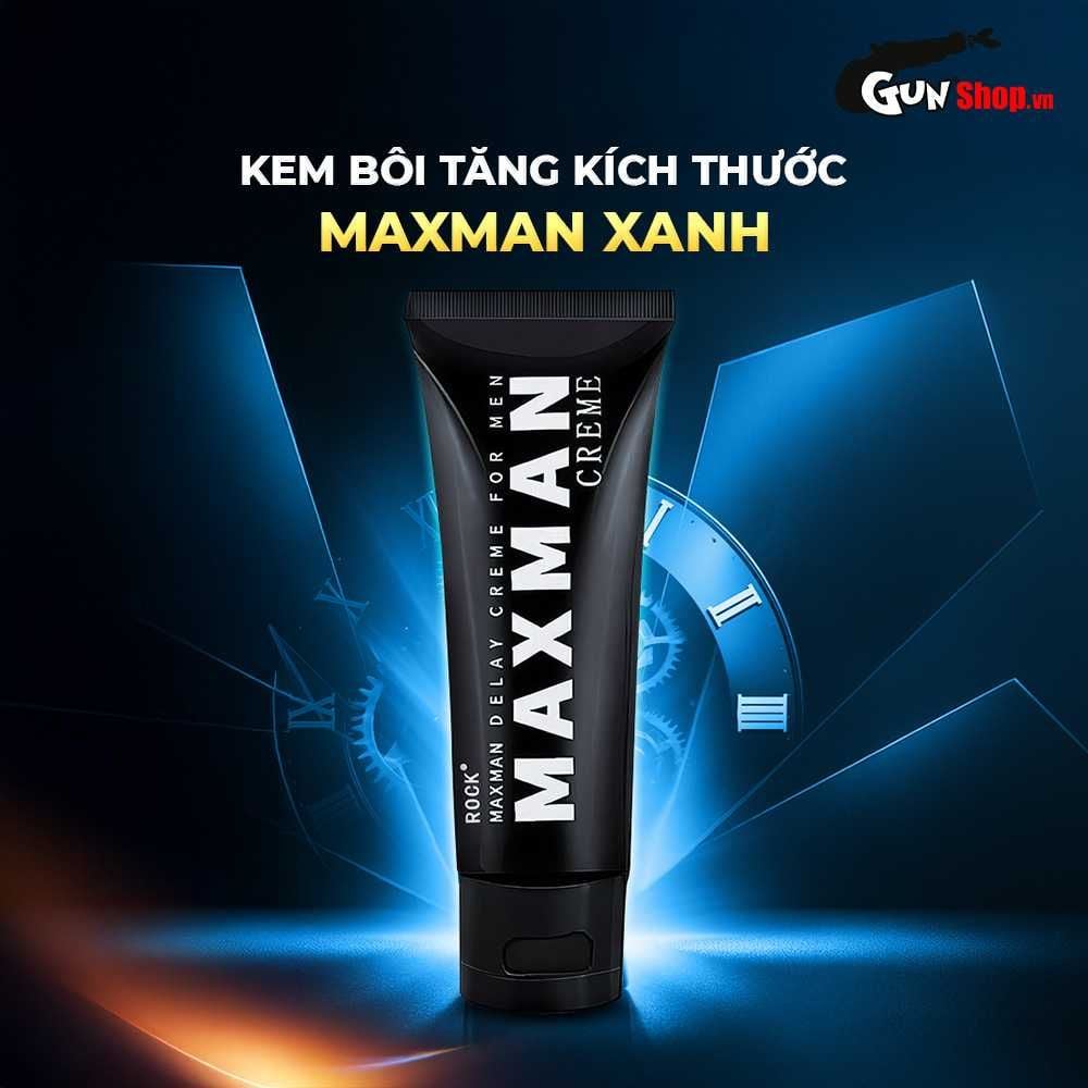 Gel bôi tăng kích thước, hỗ trợ kéo dài thời gian Maxman Xanh - Chai 60ml