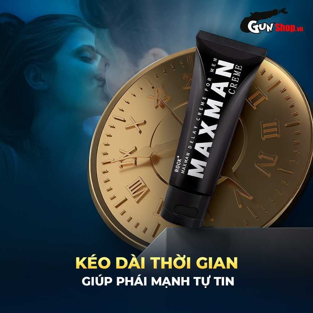 Gel bôi tăng kích thước, hỗ trợ kéo dài thời gian Maxman Xanh - Chai 60ml