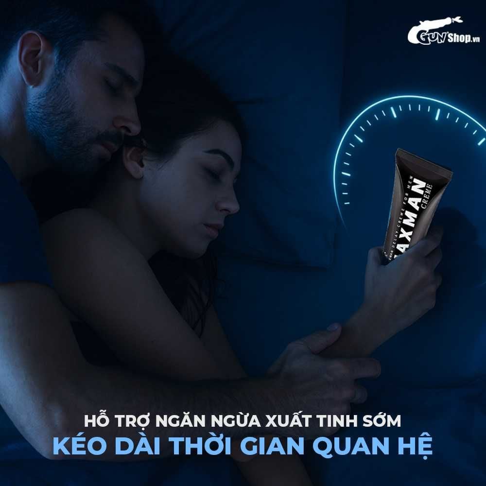 Gel bôi tăng kích thước, hỗ trợ kéo dài thời gian Maxman Xám - Chai 60g