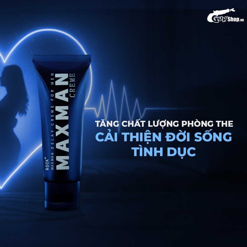 Gel bôi tăng kích thước, hỗ trợ kéo dài thời gian Maxman Xám - Chai 60g