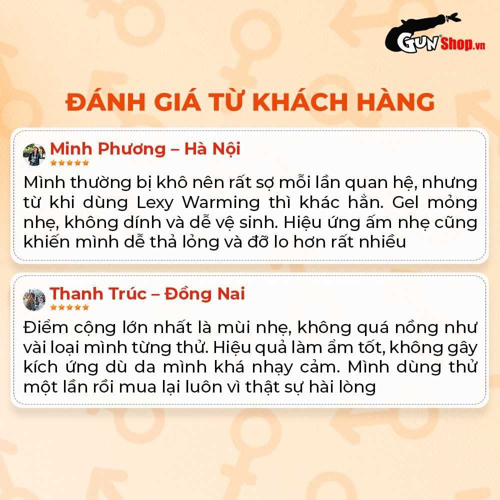 Gel bôi trơn ấm nóng Lexy Warming - Chai 50ml