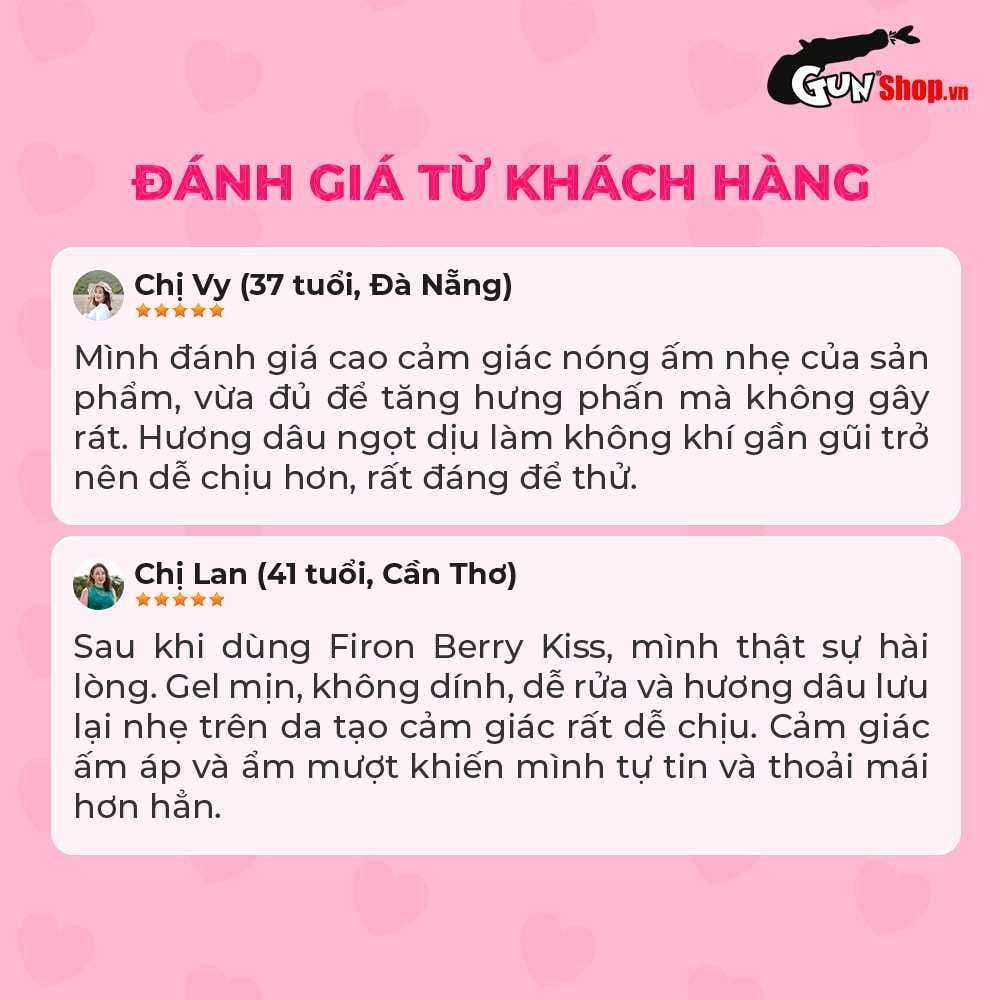 Gel bôi trơn hương dâu Firon Berry Kiss - Chai 50ml