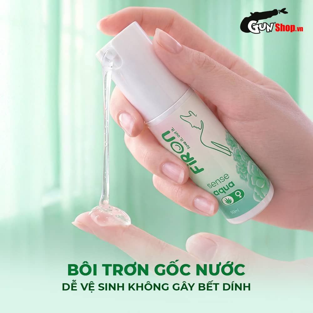 Gel bôi trơn Firon Sense Aqua - Se khít âm đạo và tăng khoái cảm nữ, tinh chất lô hội - Chai 50ml