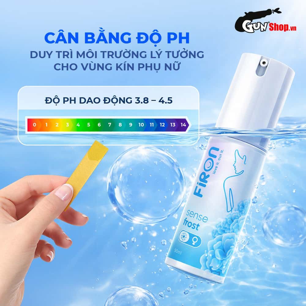 Gel bôi trơn Firon Sense Frost - Se khít âm đạo và tăng khoái cảm nữ, bạc hà mát lạnh - Chai 50ml