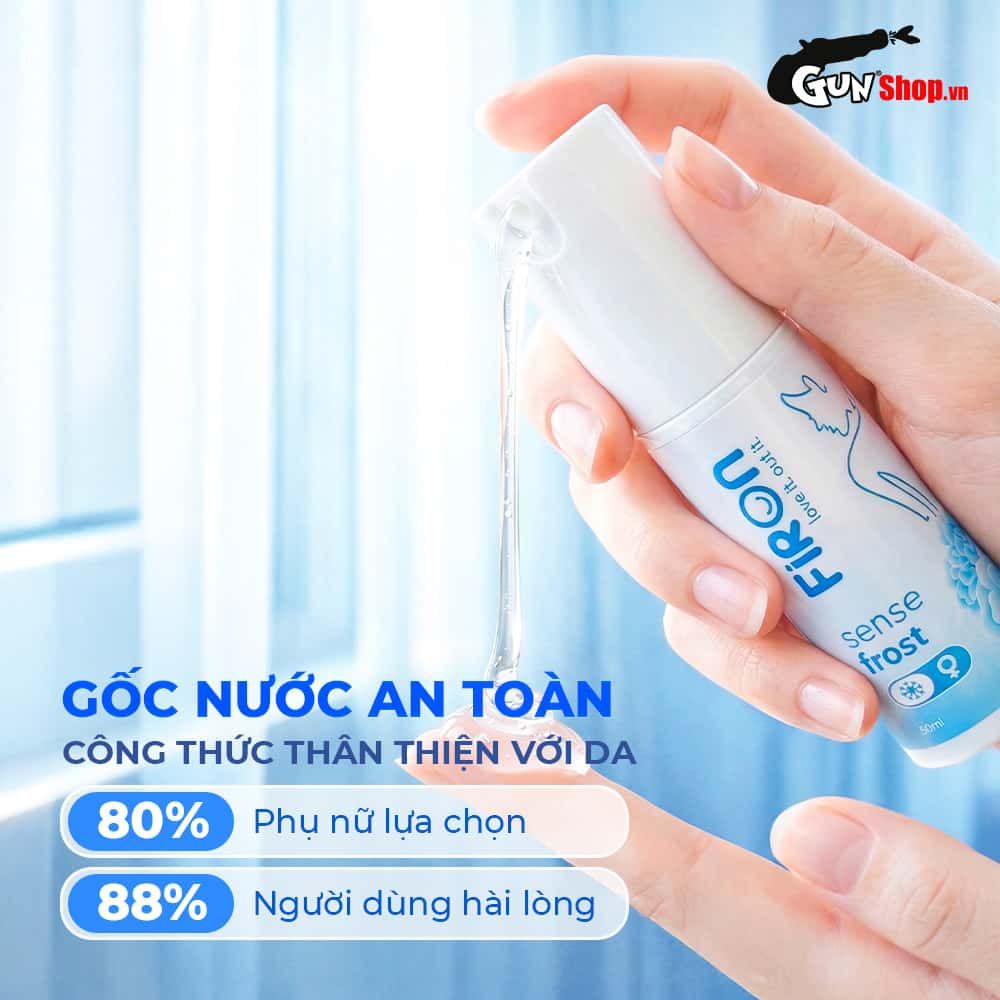 Gel bôi trơn Firon Sense Frost - Se khít âm đạo và tăng khoái cảm nữ, bạc hà mát lạnh - Chai 50ml