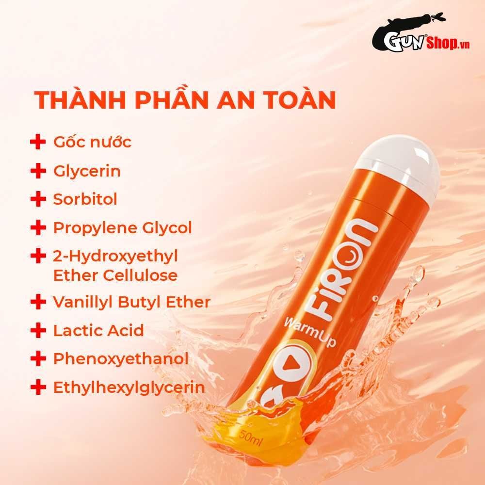 Gel bôi trơn ấm nóng Firon Warm Up - Chai 50ml