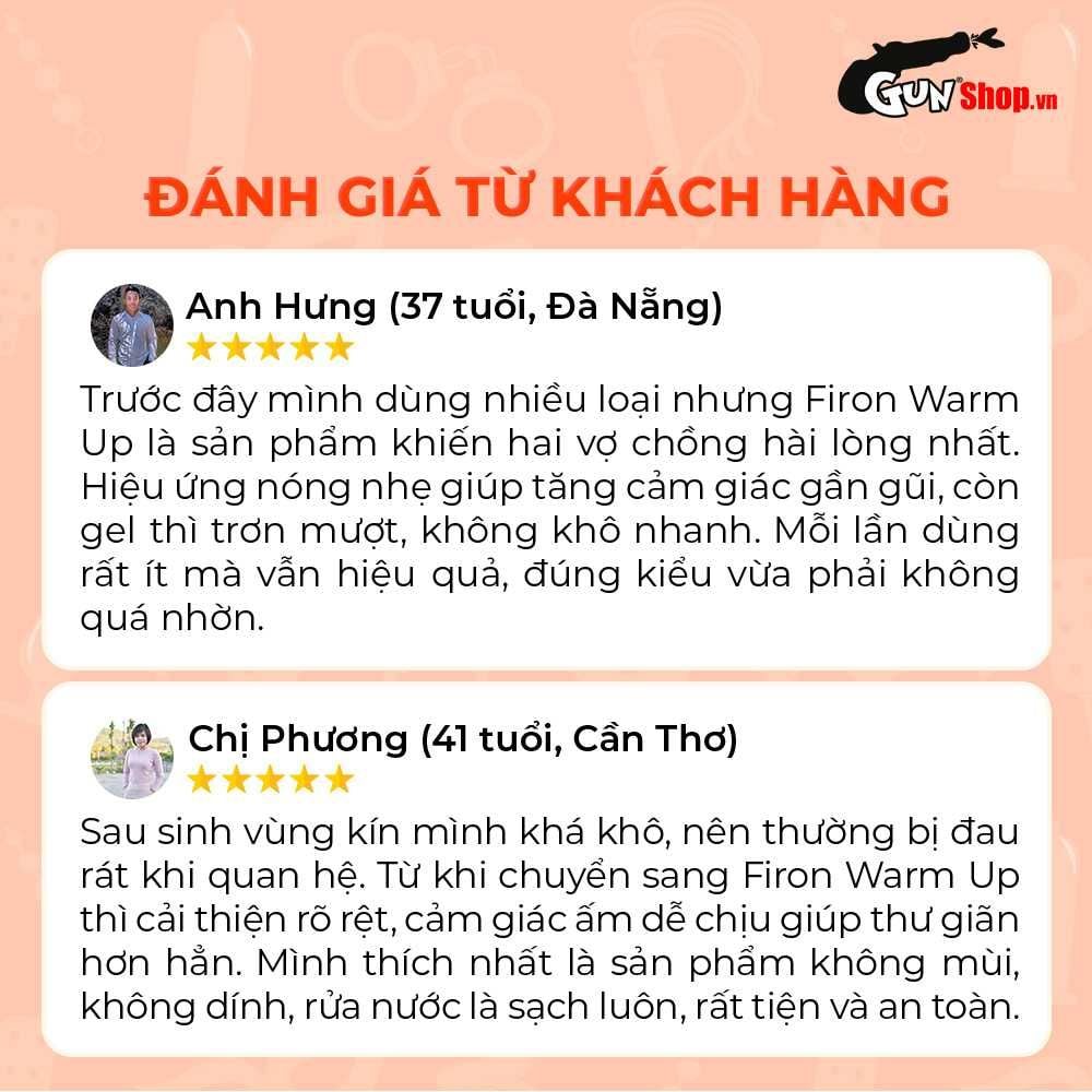 Gel bôi trơn ấm nóng Firon Warm Up - Chai 50ml