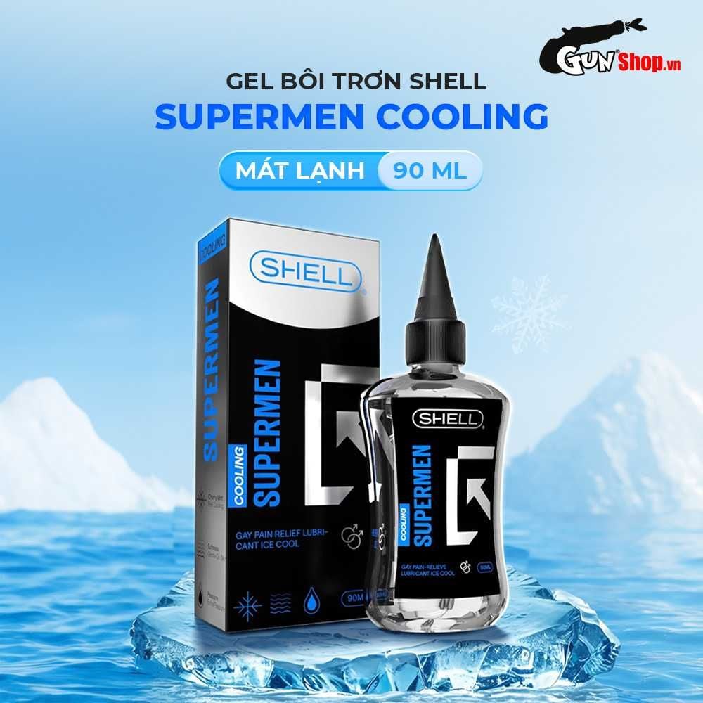 Gel bôi trơn hậu môn mát lạnh Shell Supermen Cooling - Chai 90ml