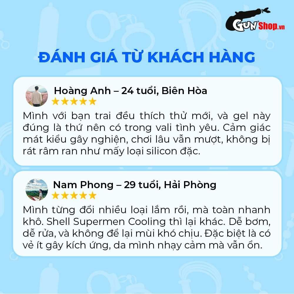 Gel bôi trơn hậu môn mát lạnh Shell Supermen Cooling - Chai 90ml