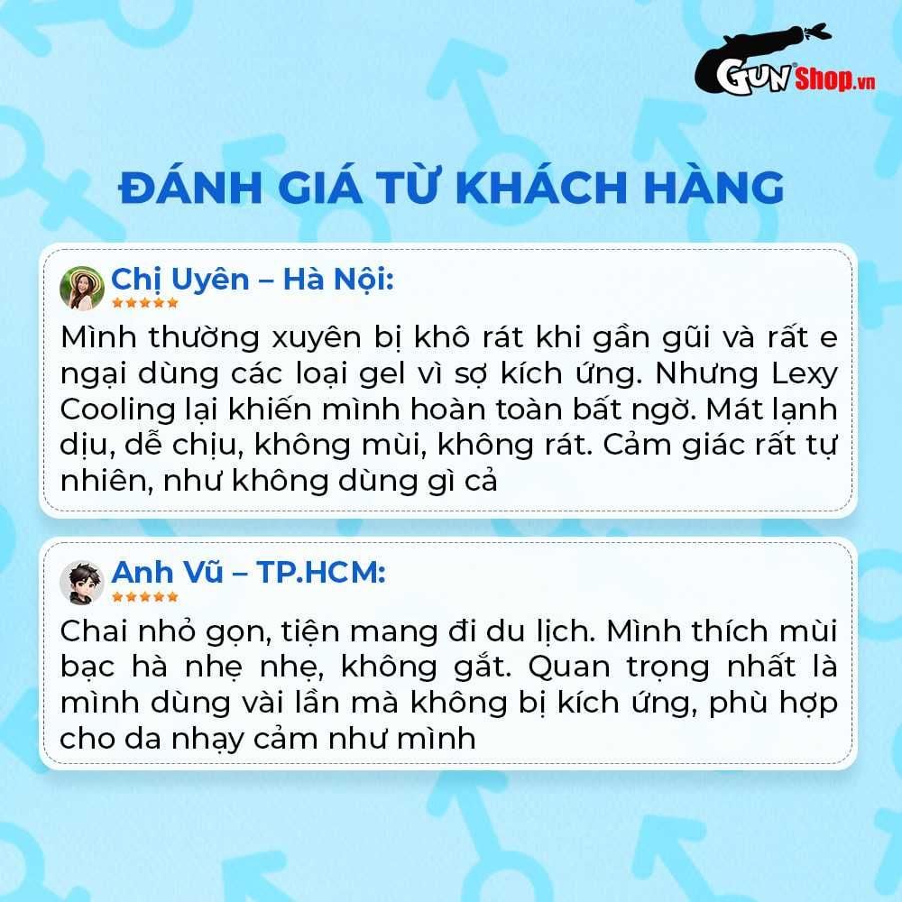 Gel bôi trơn bạc hà mát lạnh Lexy Cooling - Chai 55ml
