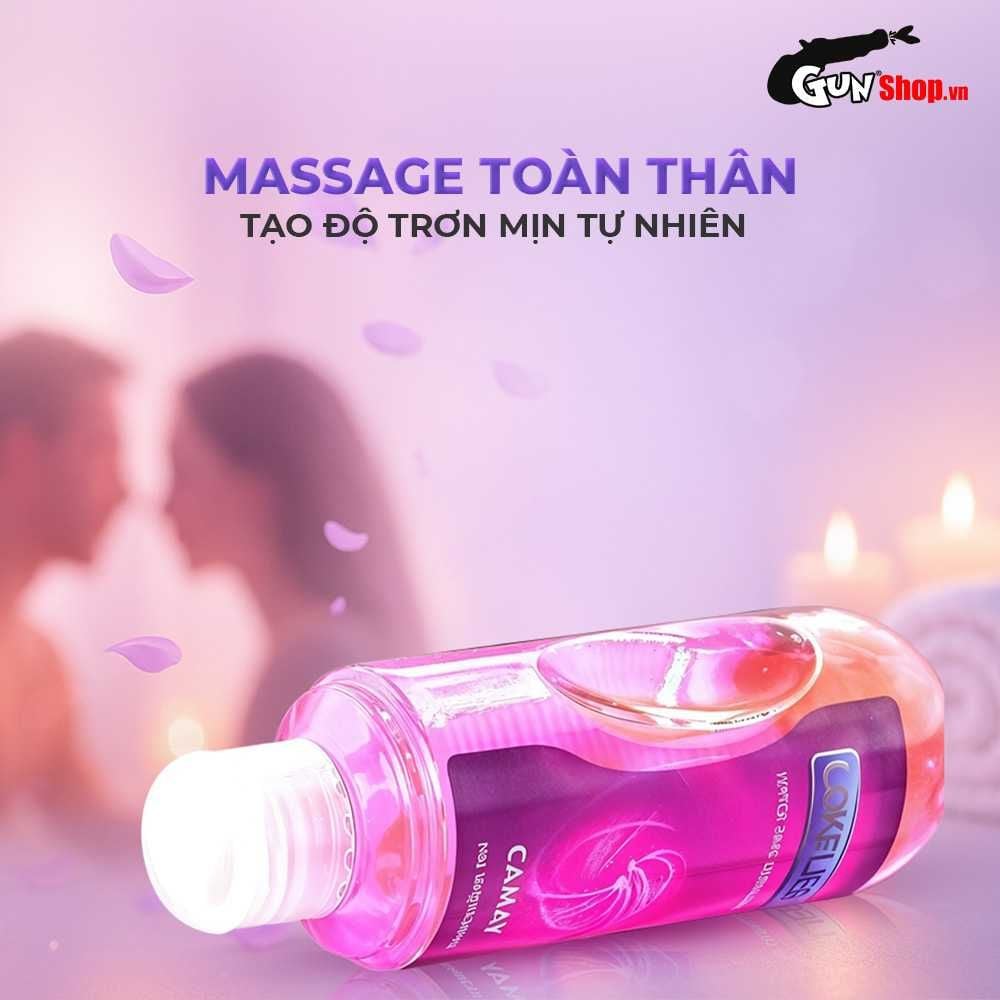 Gel bôi trơn massage hương camay Cokelife tím - Chai 100ml