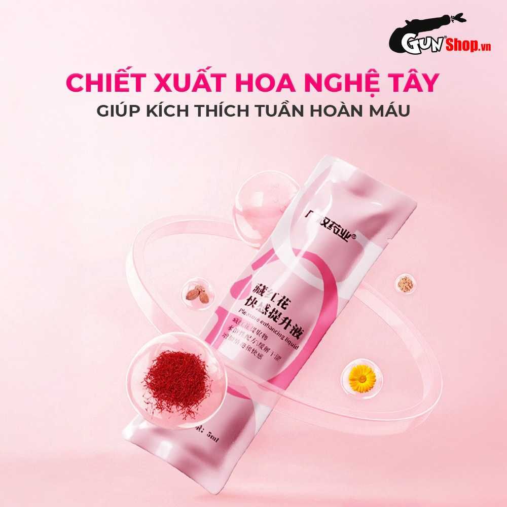 Gel bôi trơn ống bơm Guangquan Saffron - Tinh chất hoa nghệ tây, tăng khoái cảm - Ống 5ml
