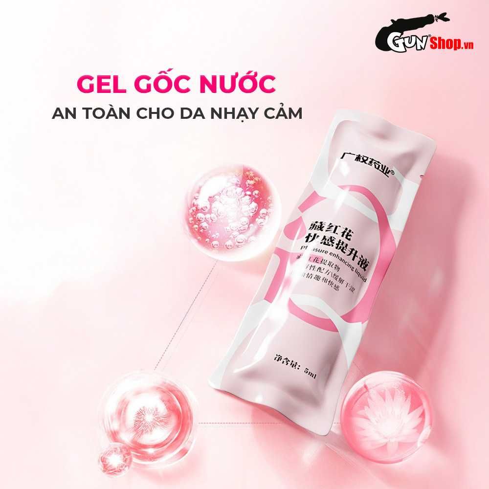 Gel bôi trơn ống bơm Guangquan Saffron - Tinh chất hoa nghệ tây, tăng khoái cảm - Ống 5ml