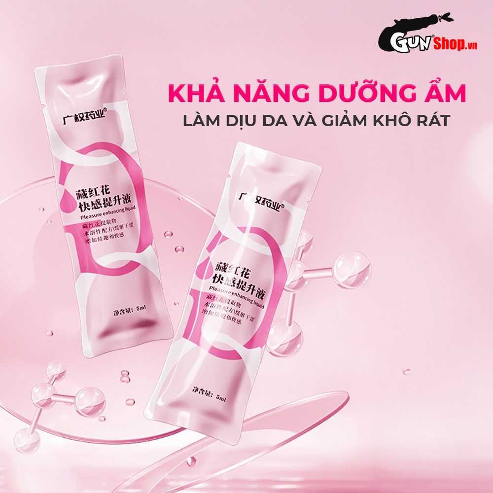 Gel bôi trơn ống bơm Guangquan Saffron - Tinh chất hoa nghệ tây, tăng khoái cảm - Ống 5ml