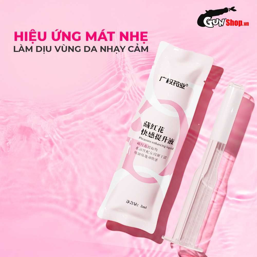 Gel bôi trơn ống bơm Guangquan Saffron - Tinh chất hoa nghệ tây, tăng khoái cảm - Ống 5ml