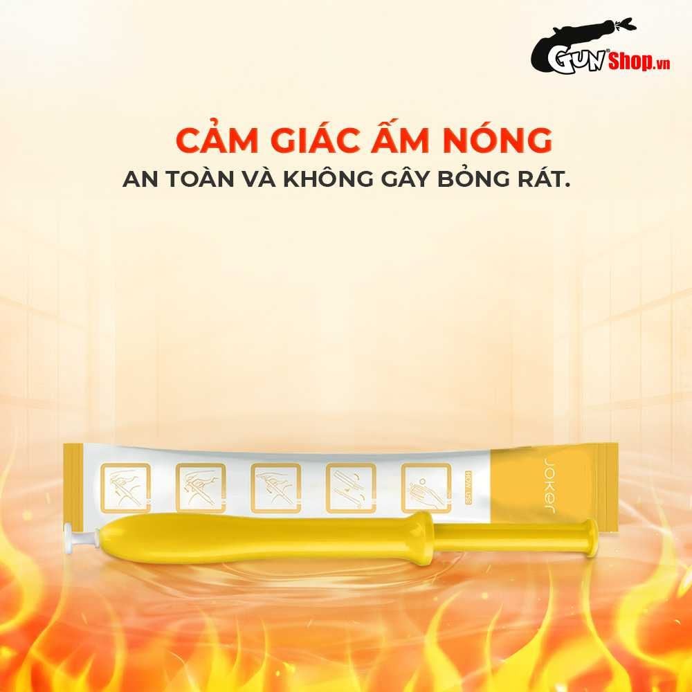 Gel bôi trơn ống bơm Joker màu vàng - Nóng ấm, dưỡng ẩm, không mùi - Hộp 3 ống