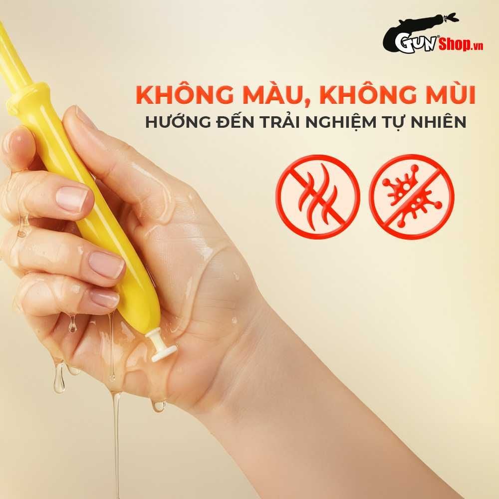 Gel bôi trơn ống bơm Joker màu vàng - Nóng ấm, dưỡng ẩm, không mùi - Hộp 3 ống