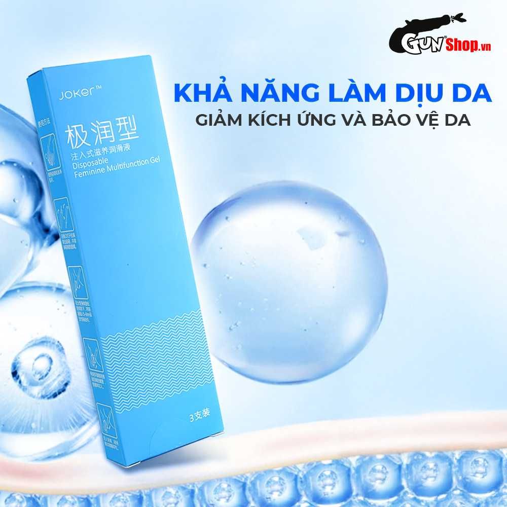 Gel bôi trơn ống bơm Joker màu xanh - Dưỡng ẩm, không mùi - Hộp 3 ống
