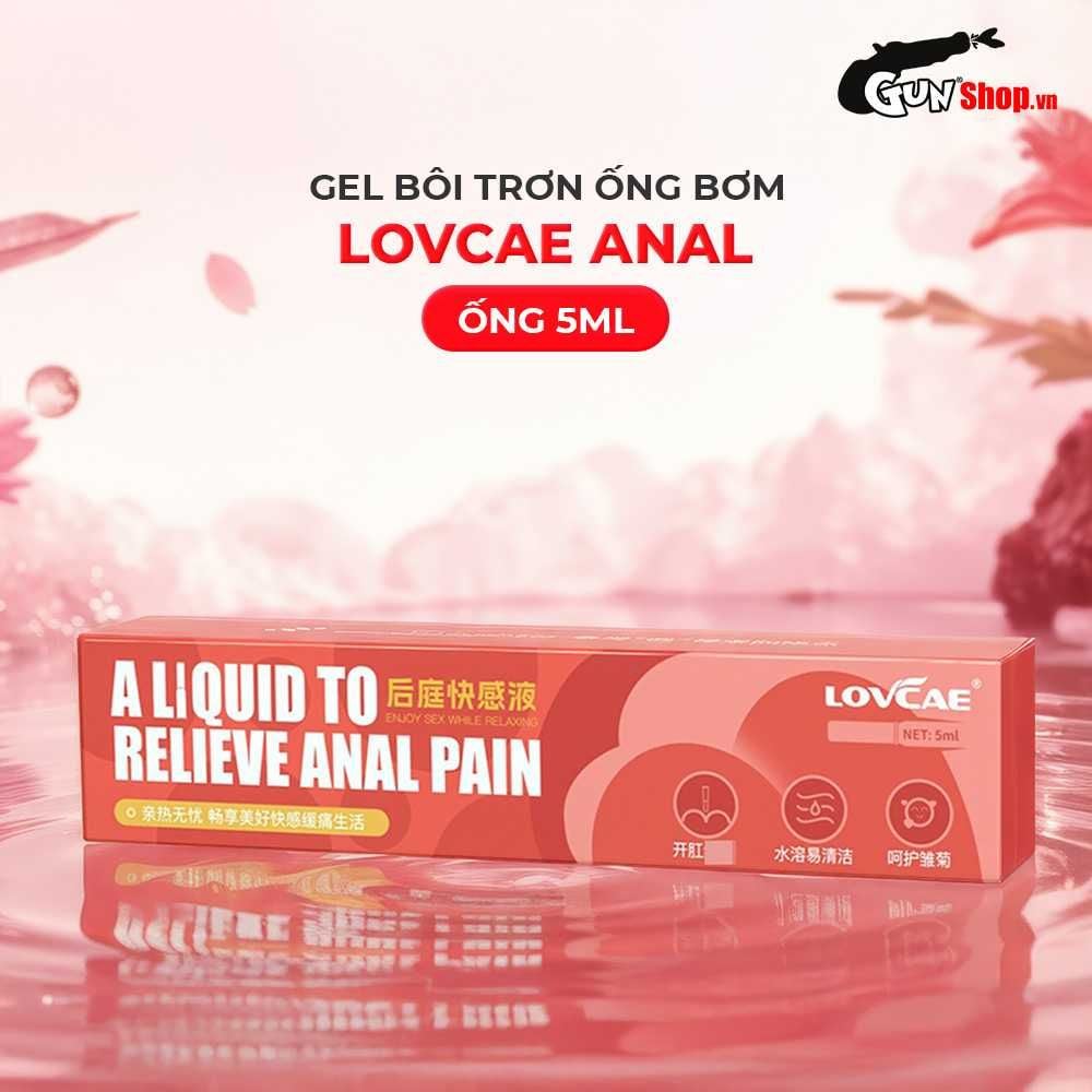Gel bôi trơn ống bơm Lovcae Anal - Giảm đau quan hệ hậu môn - Ống 5ml