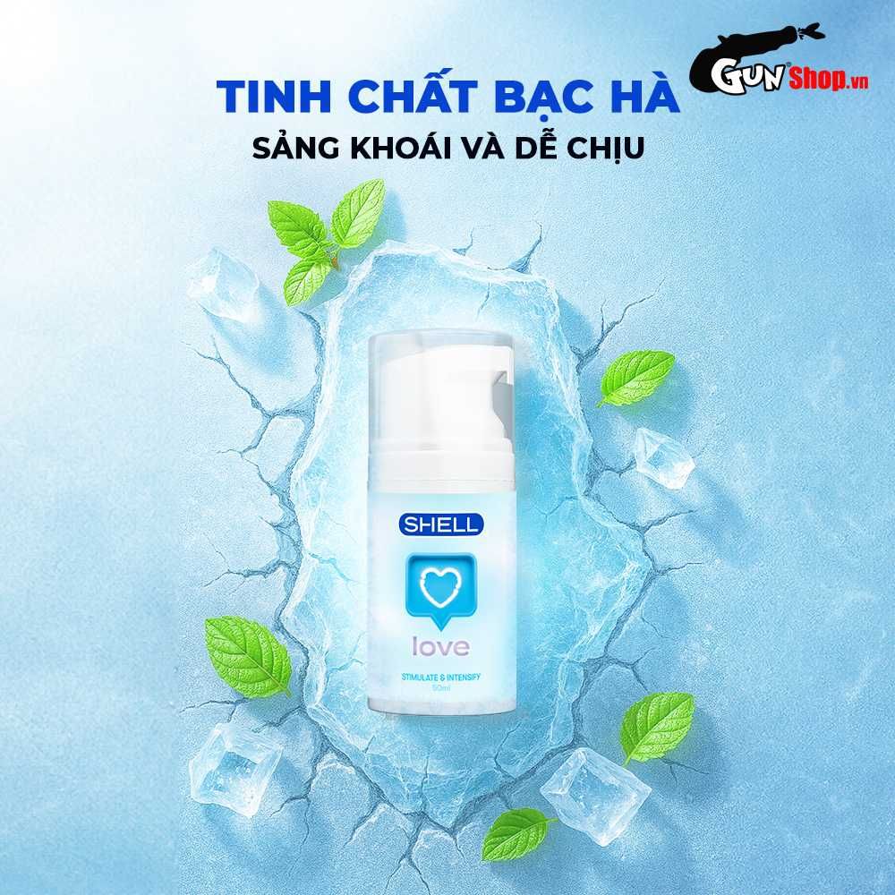 Gel bôi trơn se khít âm đạo và tăng khoái cảm nữ Shell Love Blue - Chai 50ml