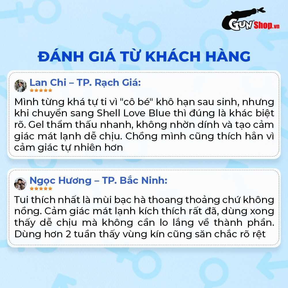 Gel bôi trơn se khít âm đạo và tăng khoái cảm nữ Shell Love Blue - Chai 50ml
