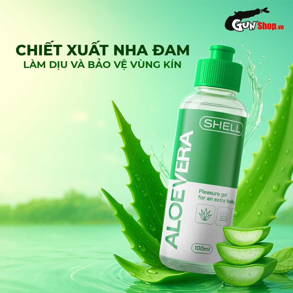 Gel bôi trơn tinh chất lô hội Shell Aloe Vera - Chai 100ml