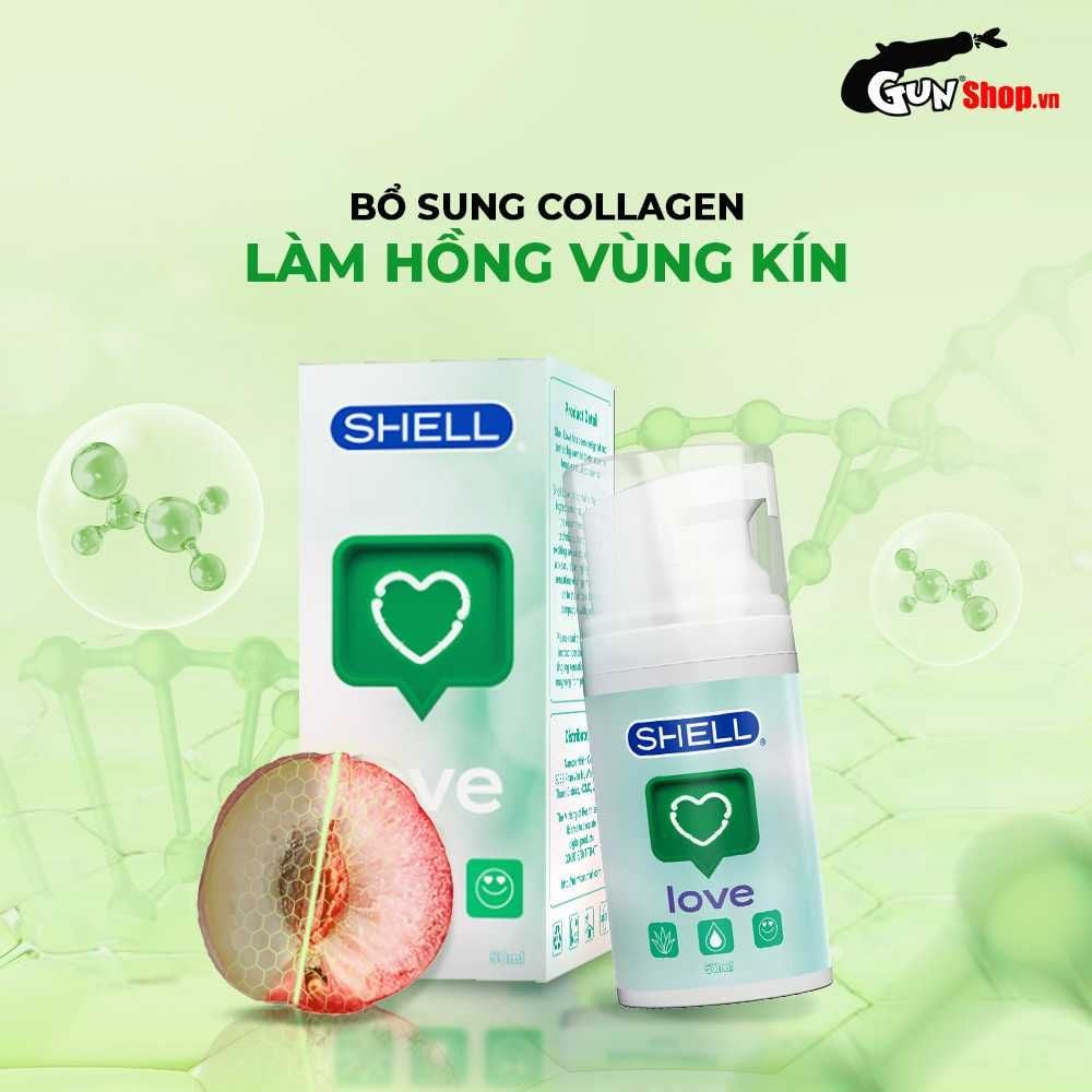 Gel bôi trơn se khít âm đạo và tăng khoái cảm nữ Shell Love Green - Chai 50ml