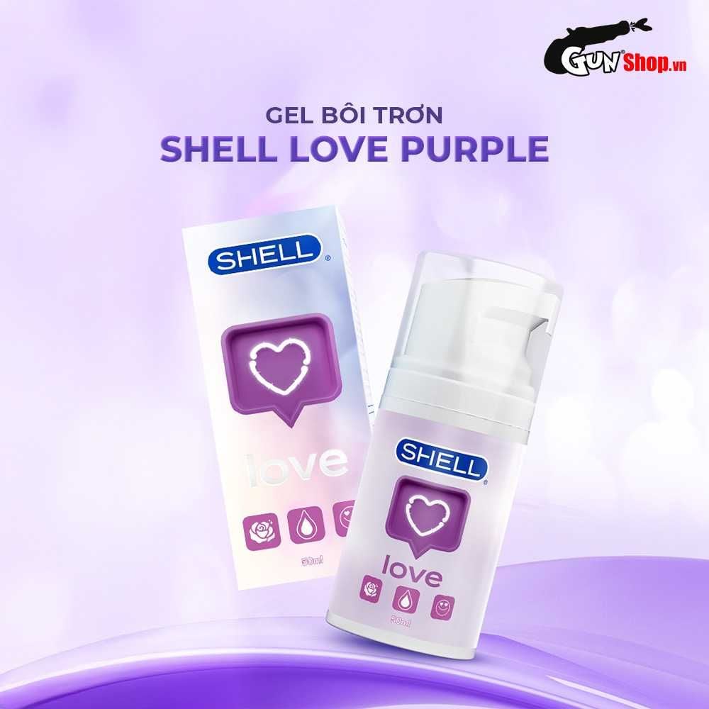 Gel bôi trơn Shell Love Purple - Se khít âm đạo và tăng khoái cảm nữ, hương nước hoa - Chai 50ml