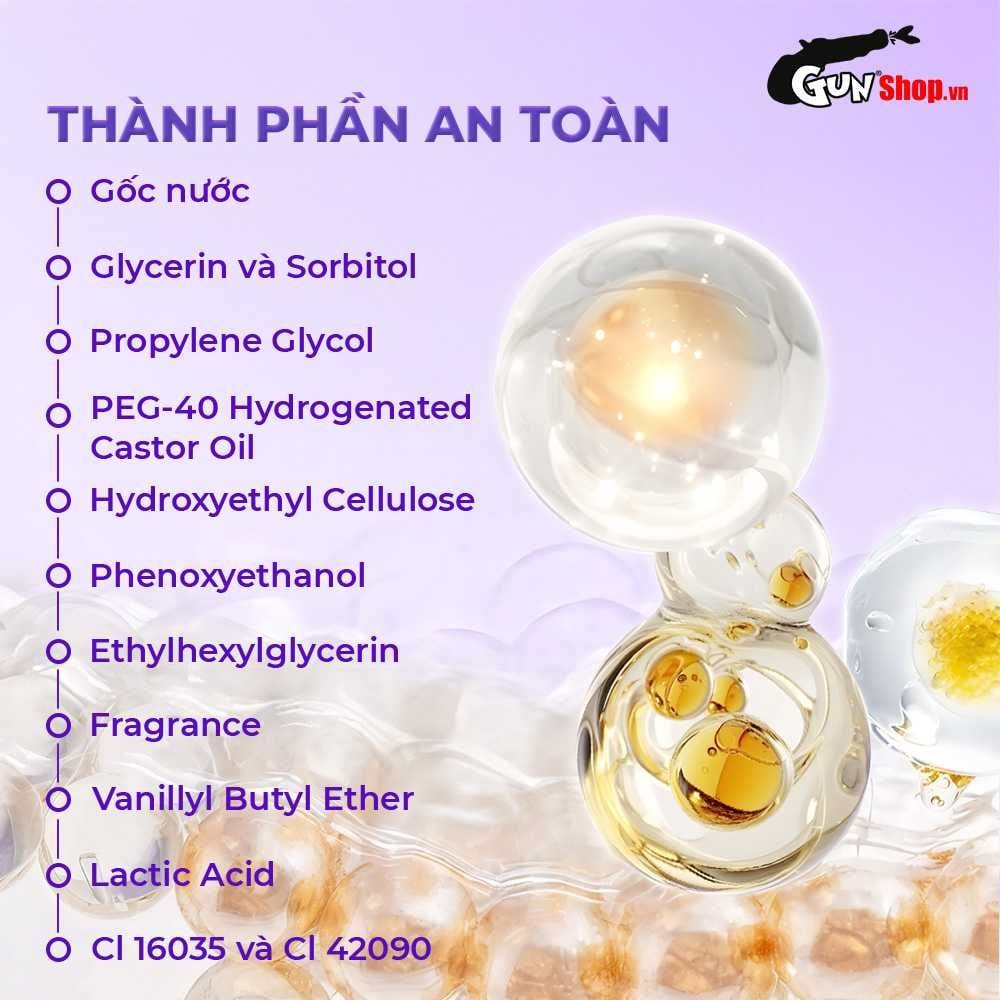 Gel bôi trơn Shell Love Purple - Se khít âm đạo và tăng khoái cảm nữ, hương nước hoa - Chai 50ml