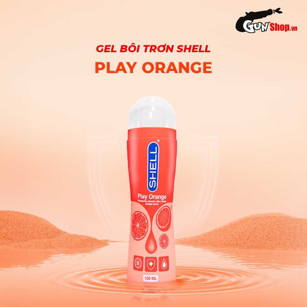 Gel bôi trơn hương cam Shell Play Orange - Chai 100ml