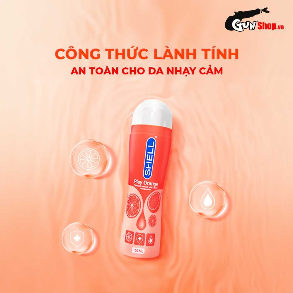 Gel bôi trơn hương cam Shell Play Orange - Chai 100ml