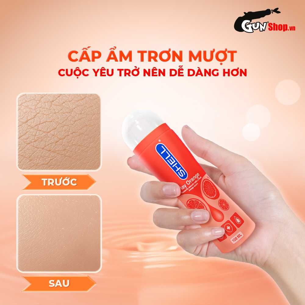 Gel bôi trơn hương cam Shell Play Orange - Chai 100ml